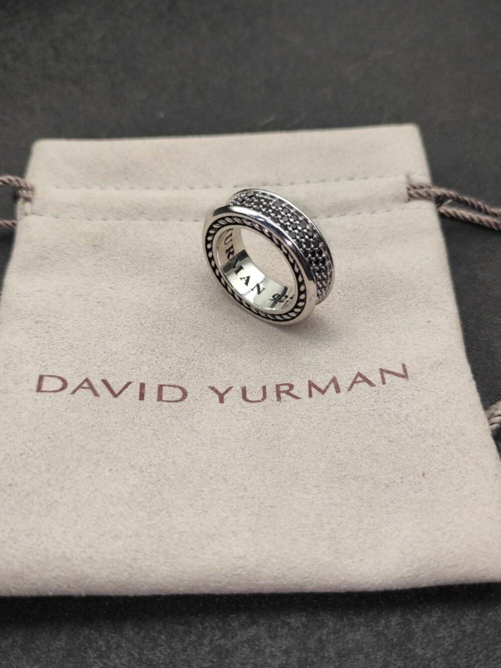 David Yurman 925 Silver Rings with Original Pouch